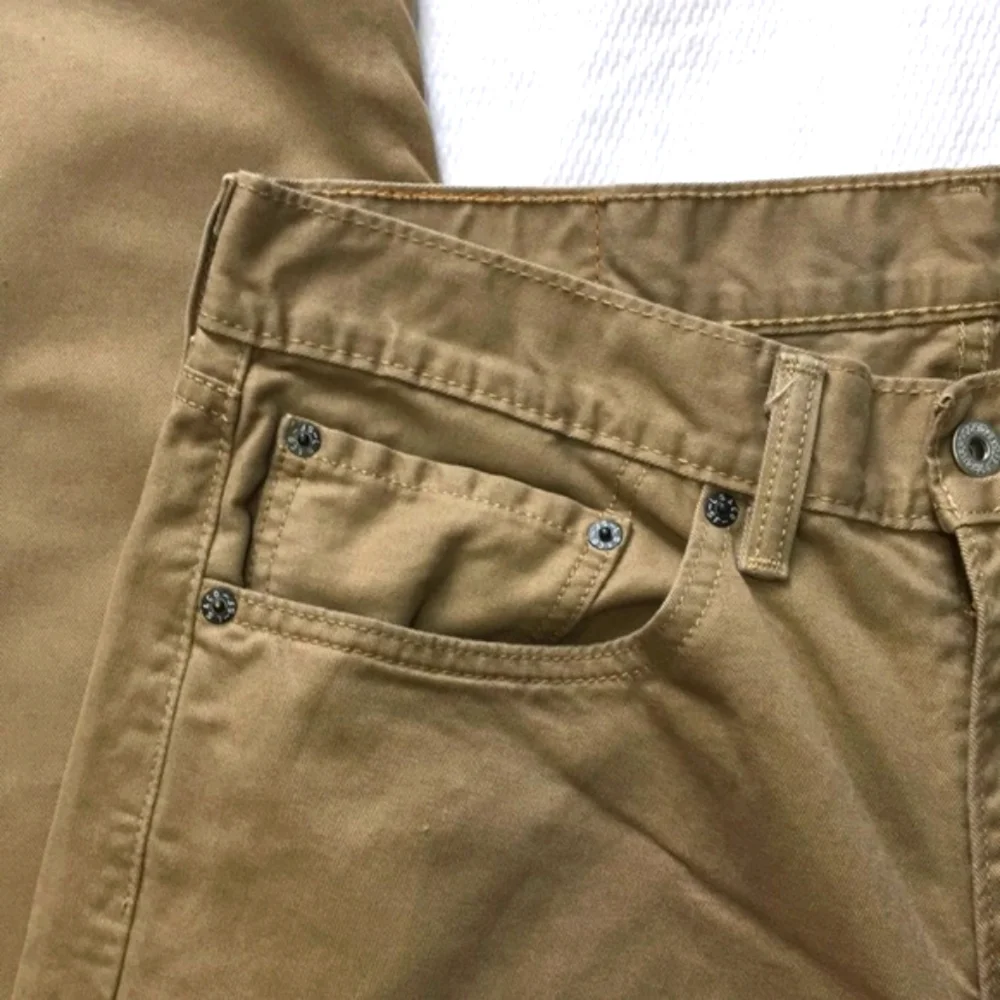 Levi’s 505 Classic Regular Straight Leg Jeans Tan 34 Waist